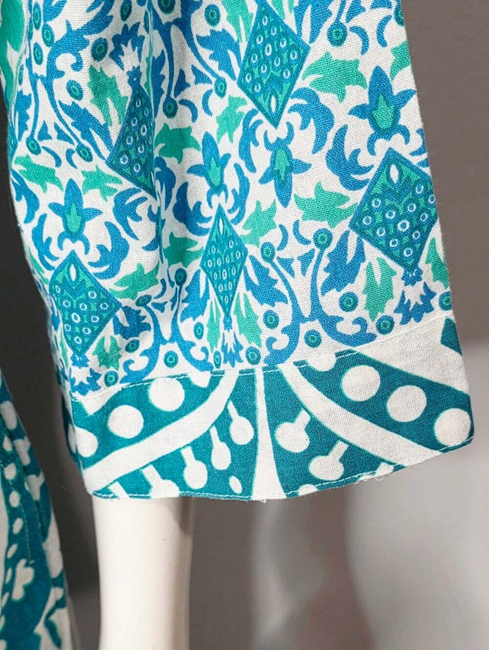 Turquoise Printed Kimono Robe - Women Intimates & Sleepwear - Picture 6 of 14